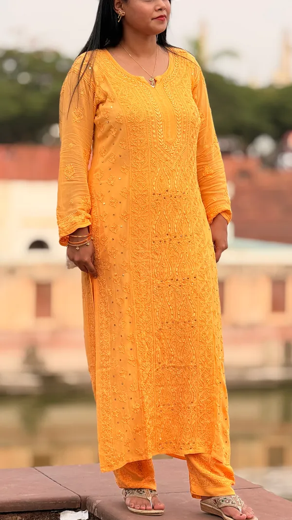 Pure_Viscose_3_Piece_Kurta_Set_-_Mustard_Yellow