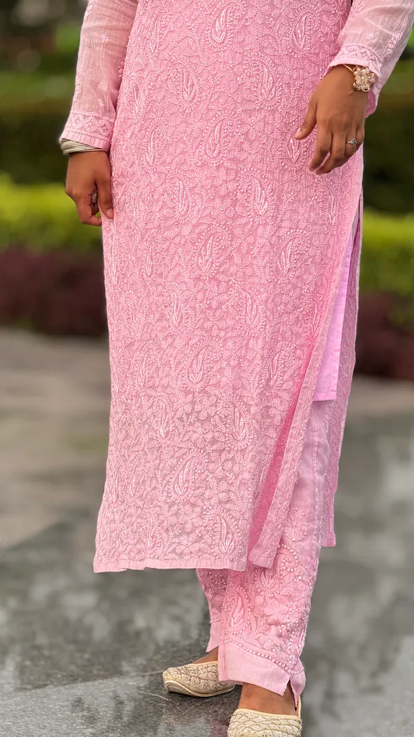 Pure_Mul_Chanderi_Chikankari_Kurta_4_Piece_Sets_-_Carrot_Pink