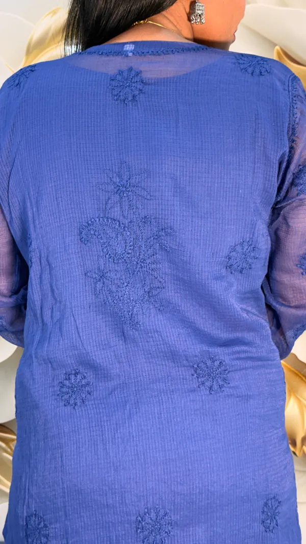 Pure_Kota_Doria_4_Piece_Kurta_Sets_-_Irish_Blue