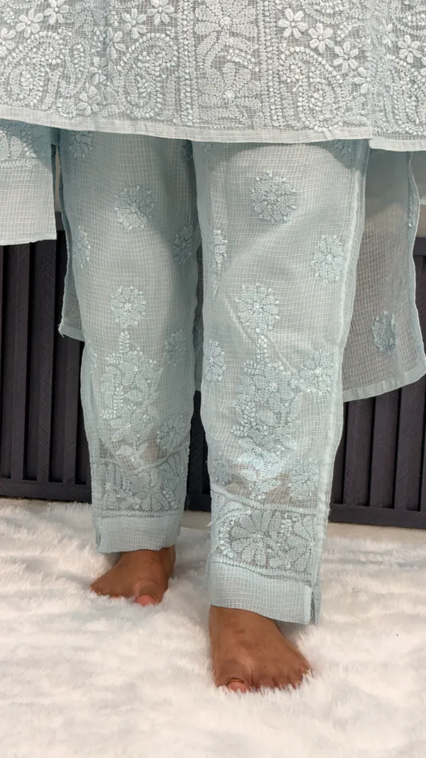 Pure_Kota_Doria_4_Piece_Kurta_Sets_-_Tile_Blue