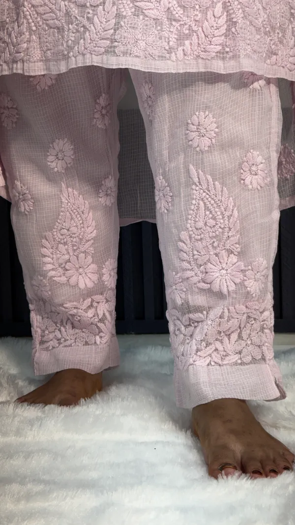 Pure_Kota_Doria_Chikankari_Kurta_4_Piece_Sets_-_Baby_Pink