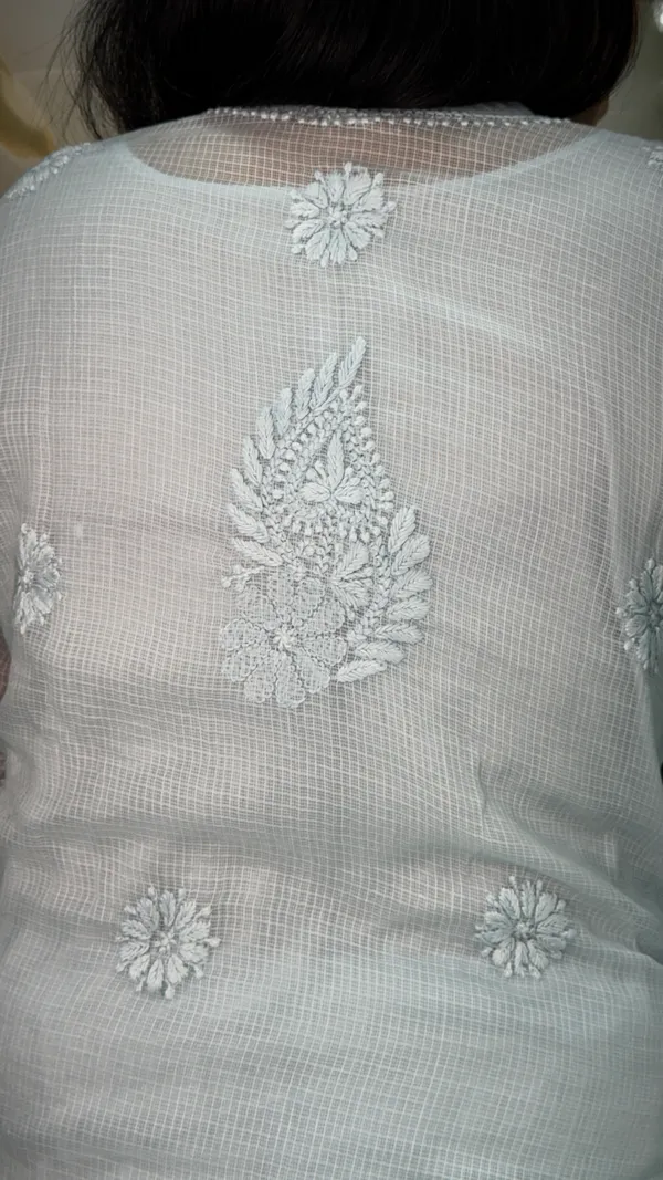 Pure_Kota_Doria_Chikankari_Kurta_4_Piece_Sets_-_Ice_Blue
