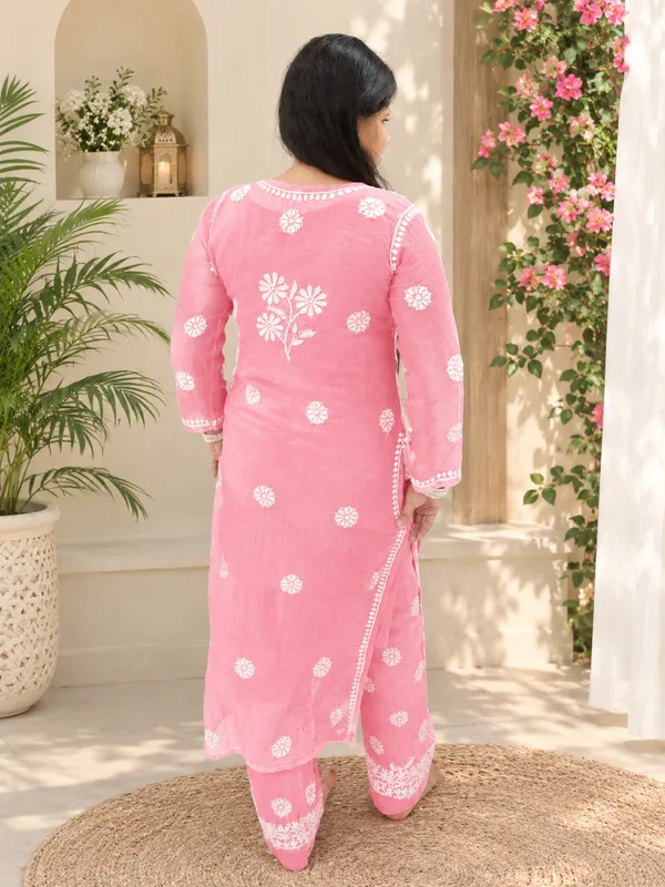 Pure_Kota_Doria_Chikankari_Kurta_Sets_-_Pink