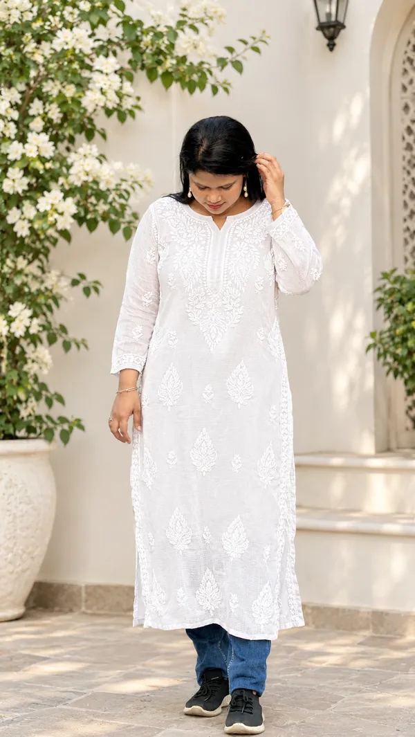 Pure_Kota_Doria_Chikankari_Kurta_-