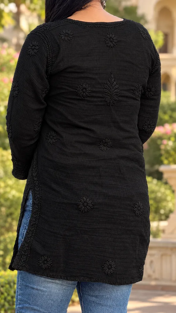 Pure_Kota_Doria_Chikankari_Top_-_Black