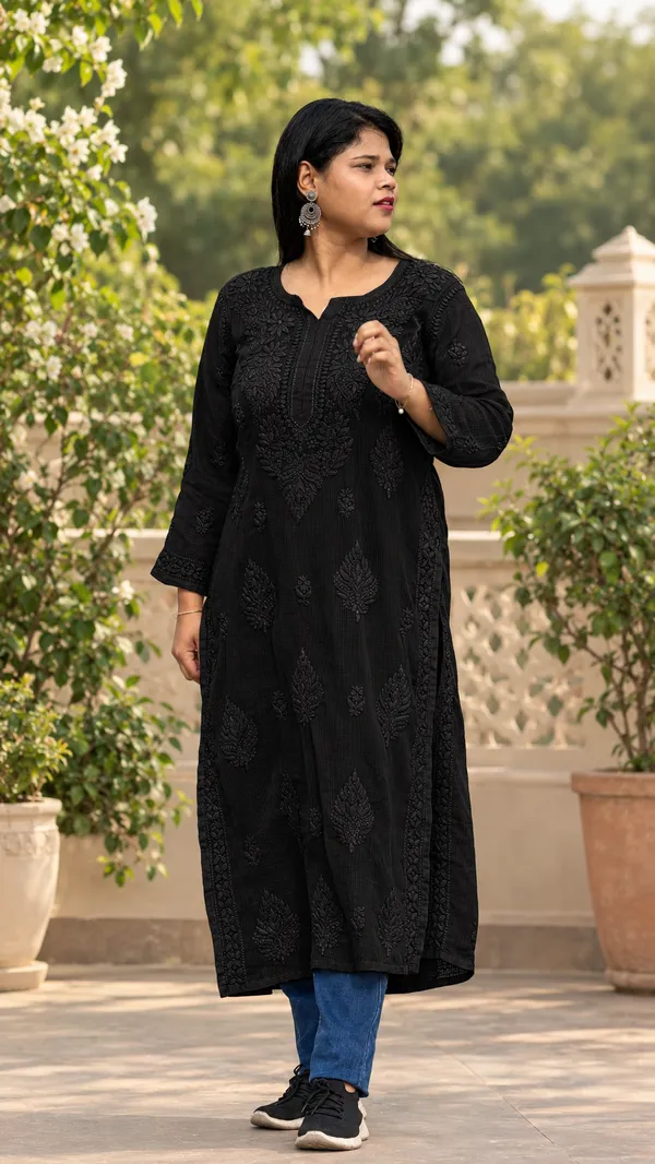 Pure_Kota_Doria_Kurti_-_Black