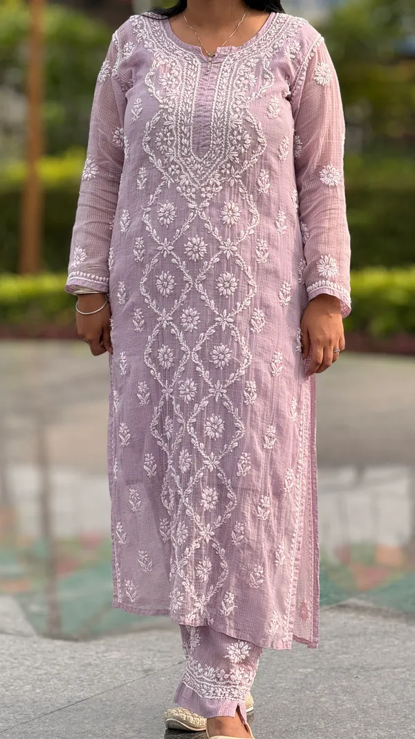 Pure_Kota_Doria_Chikankari_Kurta_Sets_-_Light_Mauve_Pink