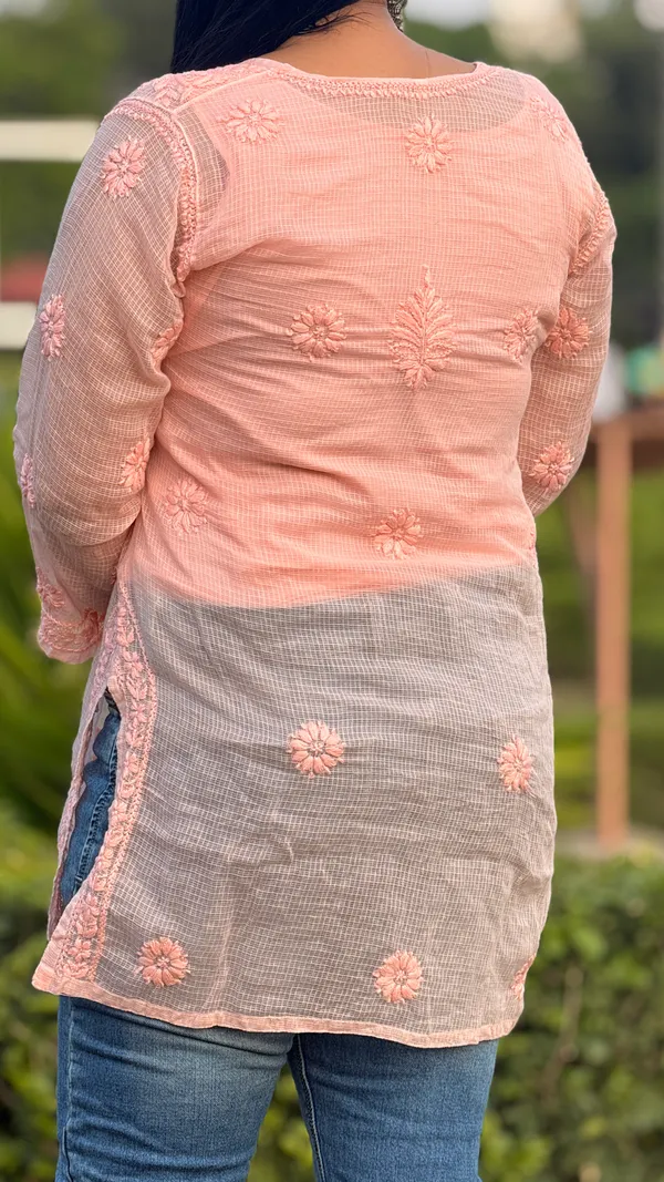 Pure_Kota_Doria_Chikankari_Top-_Peach_Pink