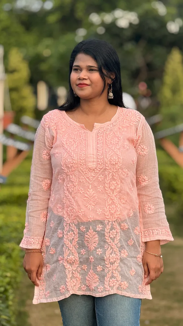 Pure_Kota_Doria_Chikankari_Top-_Peach_Pink