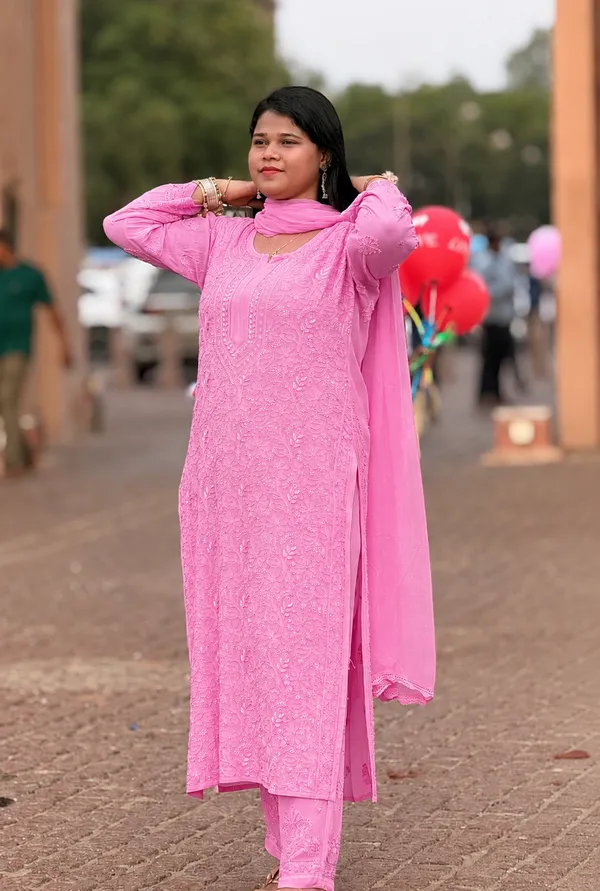 Viscose_3_Piece_Kurta_Set_-_Pink