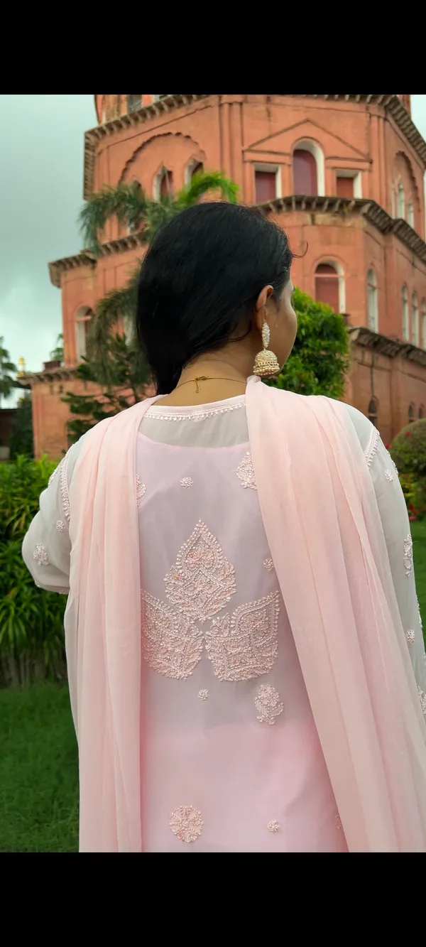 Viscose_3_Piece_Kurta_Set_-_Carrot_Pink
