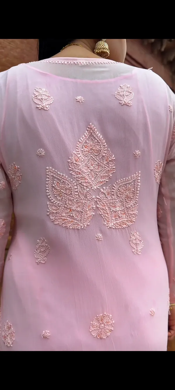 Viscose_3_Piece_Kurta_Set_-_Carrot_Pink