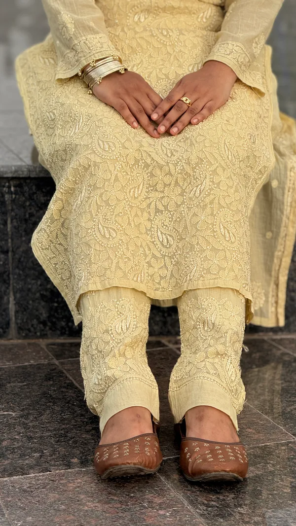 Pure_Mul_Chanderi_4_Piece_Kurta_-_Beige