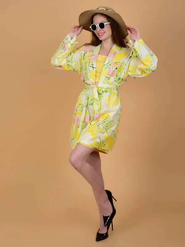 Yellow_Flamingo_Print_Shrug