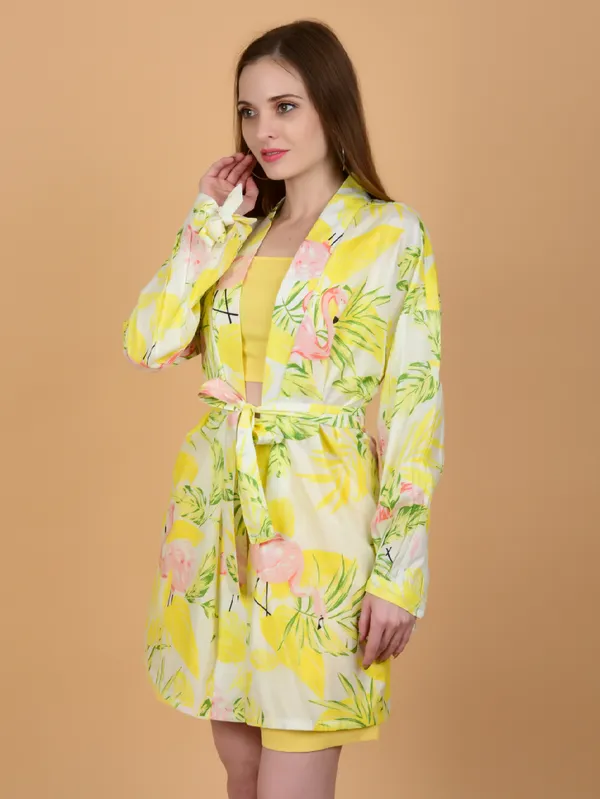 Yellow_Flamingo_Print_Shrug