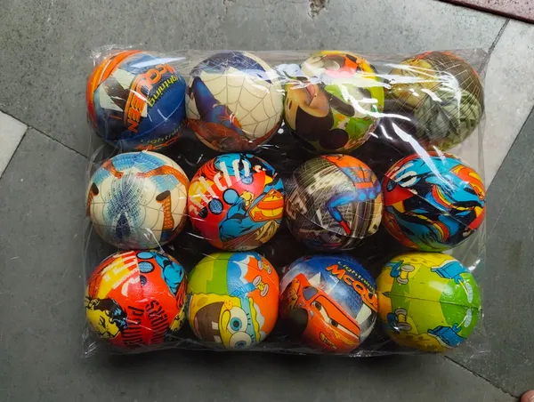 Everlite_Multicolor_Cartoon_Print_Foam_Playballs_Set_Of_12