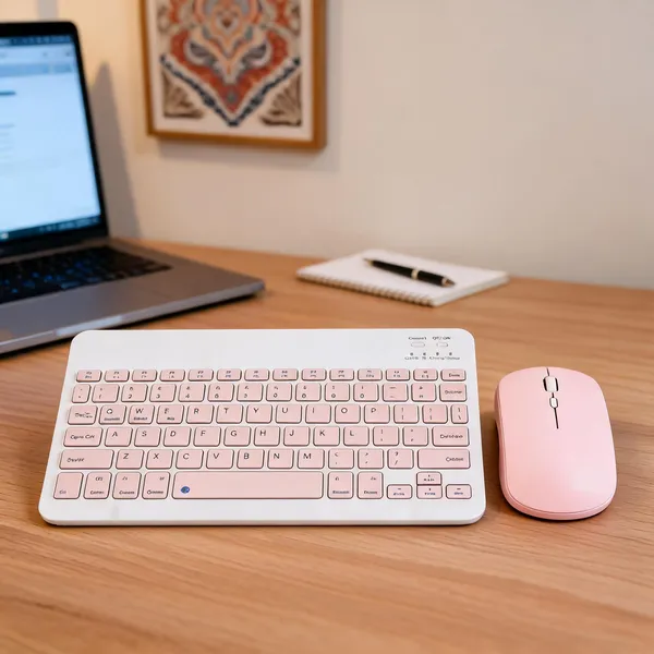 Pink_Wireless_Bluetooth_Slim_Keyboard_And_Mouse_Combo