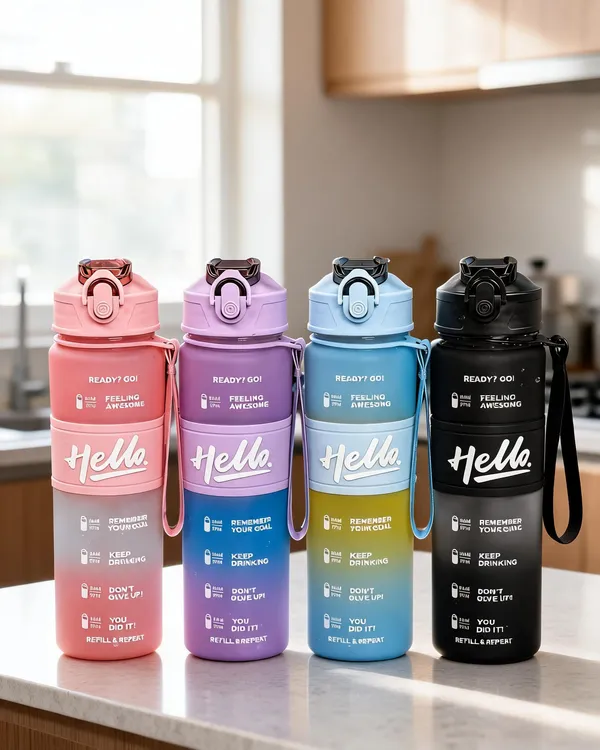 Plastic_Motivational_Time_Marked_Hello_Print_Water_Bottle
