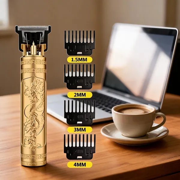 Everlite_Vintage_T9_Gold_Metal_Hair_Trimmer_With_4_Guard_Combs