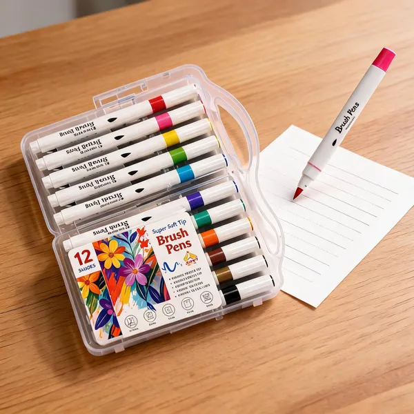 12_Shades_Soft_Tip_Brush_Pens_Set_For_Calligraphy_And_Art