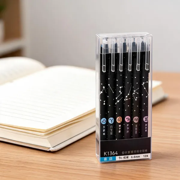 Erasable_Gel_Pens_0.5Mm_Zodiac_Print_Set_Of_12