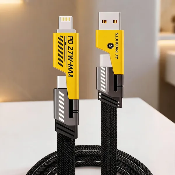 27W_Nylon_Braided_4-In-1_Fast_Charging_Usb_Cable_-_Pack_Of_2