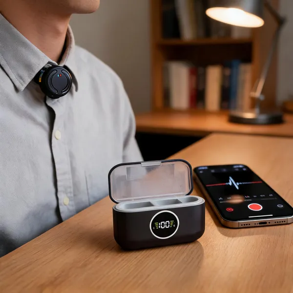 Q81_Black_Wireless_Lavalier_Microphone_With_Charging_Case