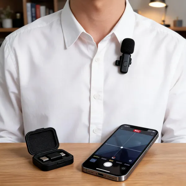 Everlite_K8_Black_Wireless_Lavalier_Microphone_For_Smartphones
