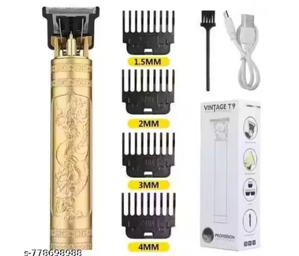 Everlite_Vintage_T9_Gold_Metal_Hair_Trimmer_With_4_Guard_Combs