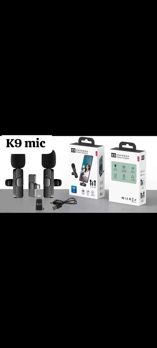 Everlite_K9_Black_Dual_Wireless_Lavalier_Microphone_With_Receiver
