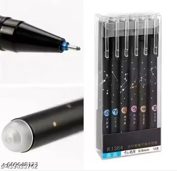 Erasable_Gel_Pens_0.5Mm_Zodiac_Print_Set_Of_12
