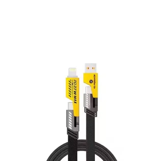 27W_Nylon_Braided_4-In-1_Fast_Charging_Usb_Cable_-_Pack_Of_2
