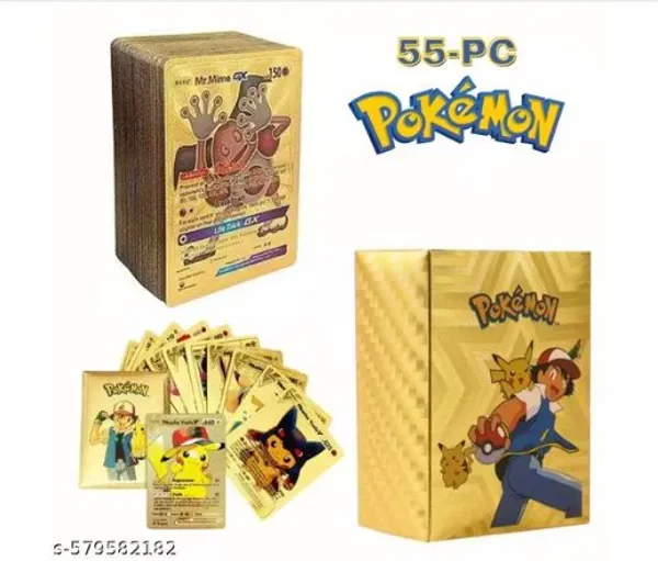 Pokemon_Gold_Foil_Metallic_Trading_Cards_Set_Of_55_-_Pack_Of_2
