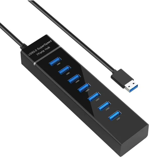 Black_Usb_3.0_Superspeed_7-Port_Hub_For_Pc_And_Laptop