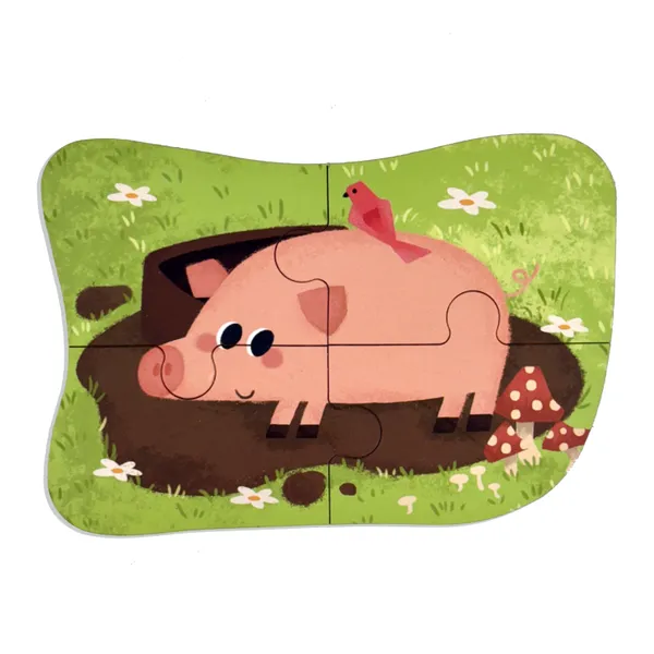 Wudly_Wooden_Progressive_Puzzle_Metal_Box_Land_creature-2(PIGGY)_Set_Of_5