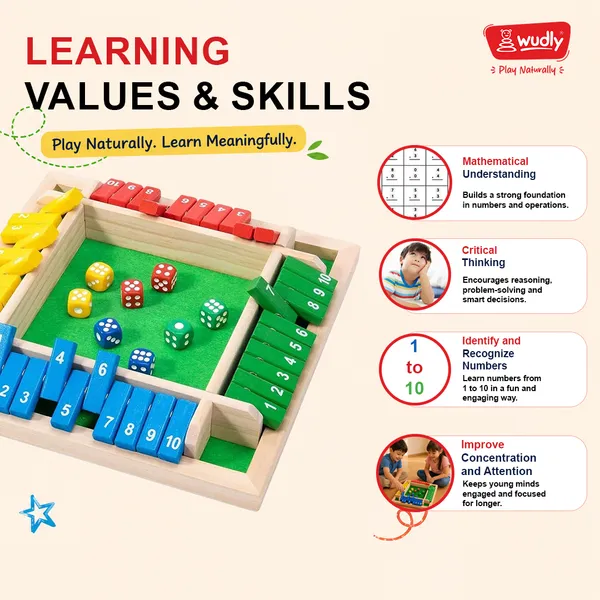 Wudly_Wooden_Shut_the_Box_Math_&_Family_Board_Game_with_Color_Dice