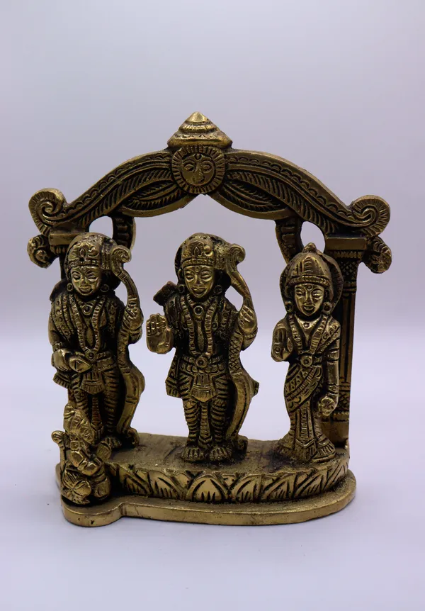 Brass_Antique_Finish_Ram_Darbar_Idol_With_Arch
