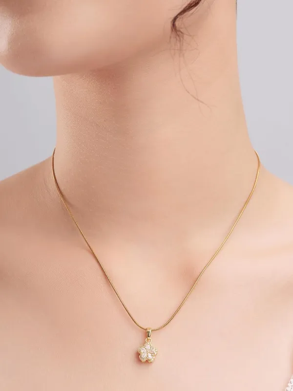 Elegant_Pendant_Necklace_With_Crystal_Accent_For_Women_Daily_Festive_Jewelry