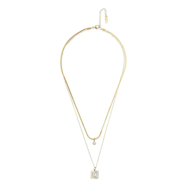 Elegant_Square_Crystal_Pendant_Necklace_For_Women_Chic_Layered_Chain_Jewelry_For_Daily_Wear