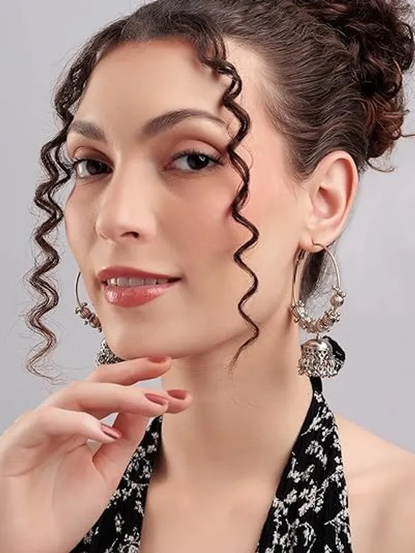 Elegant_Ethnic_Hoop_Earring_For_Women_Traditional_Indian_Festival_And_Casual_Wear_Jewellery