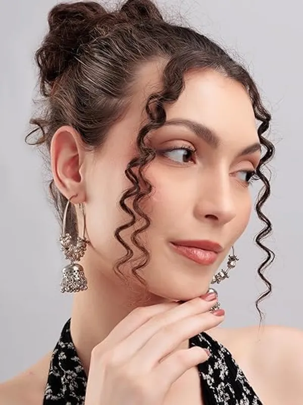 Elegant_Ethnic_Hoop_Earring_For_Women_Traditional_Indian_Festival_And_Casual_Wear_Jewellery