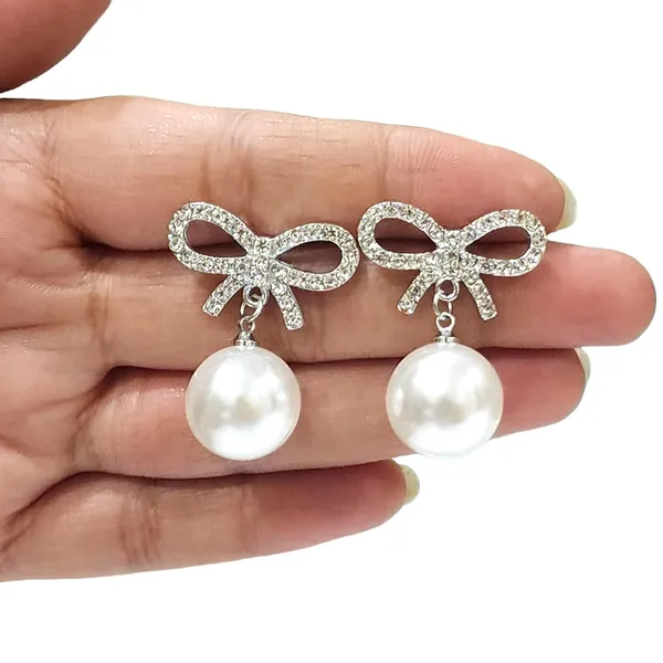 Silver_Crystal_Studded_Bow_Shape_Drop_Earrings_For_Women_Pack_Of_3