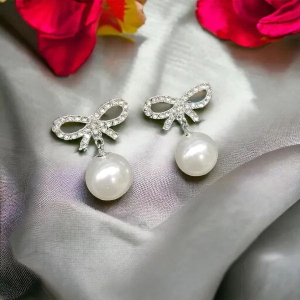 Silver_Crystal_Studded_Bow_Shape_Drop_Earrings_For_Women_Pack_Of_3