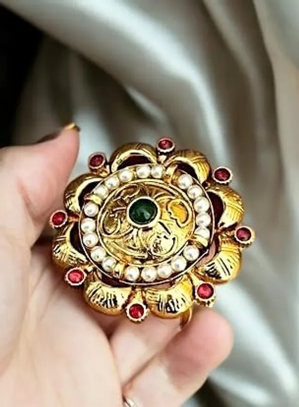 Gold_Brass_Kundan_Adjustable_Finger_Ring_For_Women
