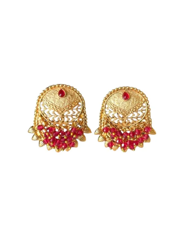 Gold_Brass_Pearl_Beaded_Traditional_Stud_Earrings_For_Women