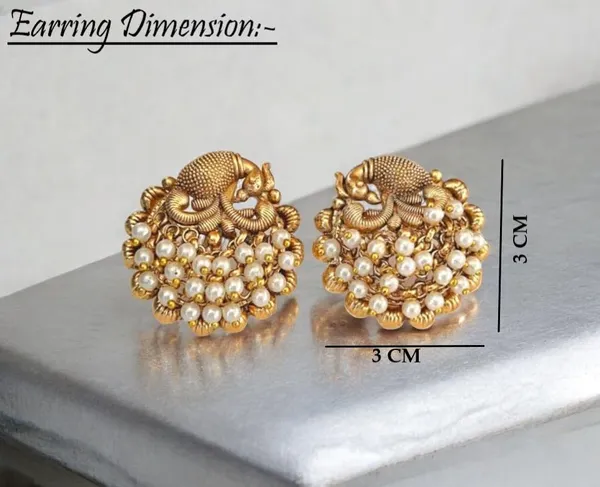 Gold_Brass_Peacock_Pearl_Beaded_Stud_Earrings_For_Women