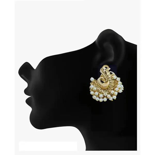 Gold_Brass_Pearl_Beaded_Peacock_Design_Stud_Earrings_For_Women_Pack_Of_3