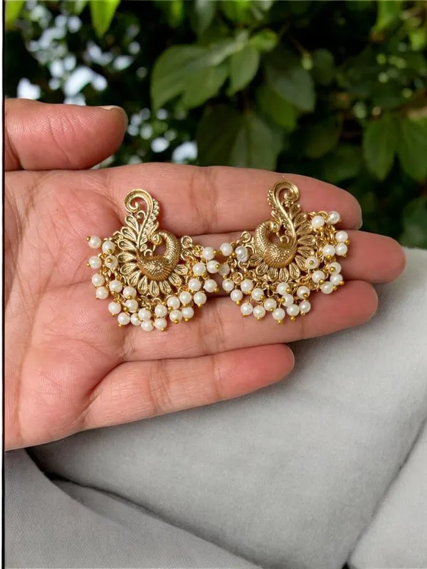 Gold_Brass_Pearl_Beaded_Peacock_Design_Stud_Earrings_For_Women_Pack_Of_3