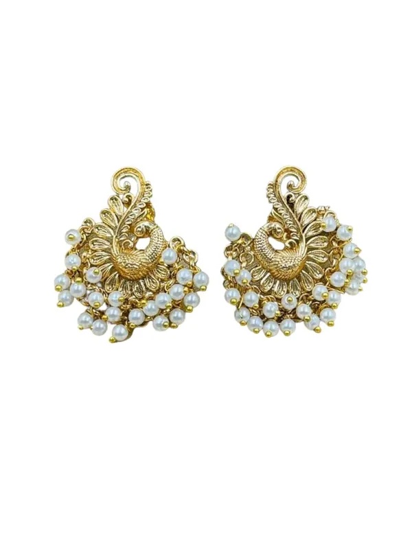 Gold_Brass_Pearl_Beaded_Peacock_Design_Stud_Earrings_For_Women_Pack_Of_3