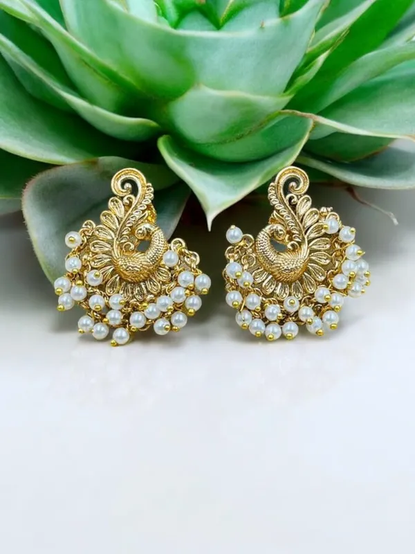 Gold_Brass_Pearl_Beaded_Peacock_Design_Stud_Earrings_For_Women_Pack_Of_3